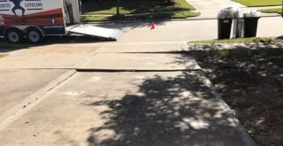 Driveway that is going to be repaired.