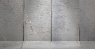 Concrete wall that has been repaired